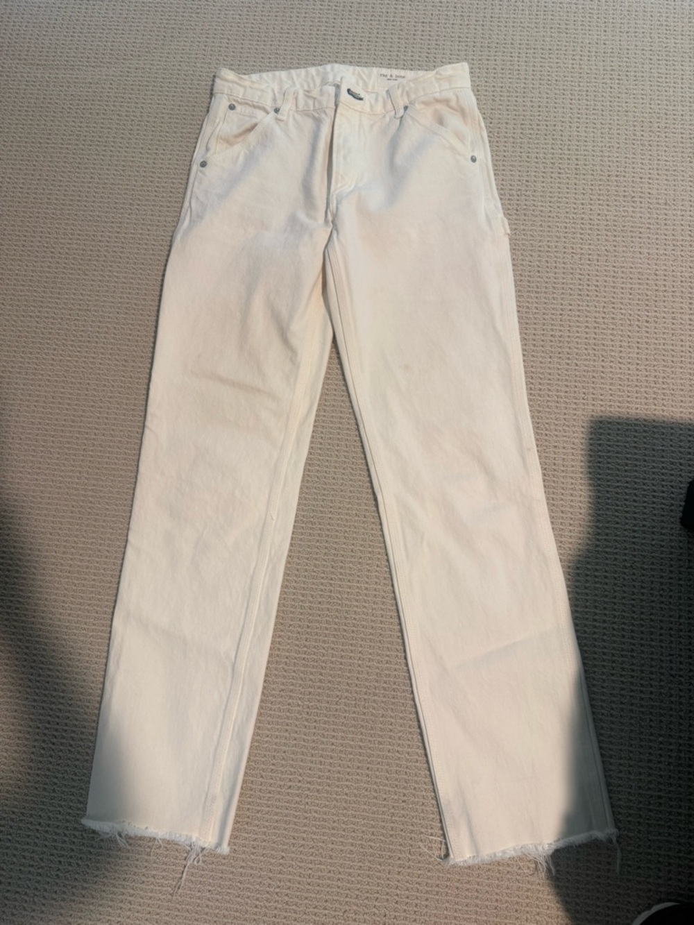 Rag and Bone Ecru Carpenter Jeans
